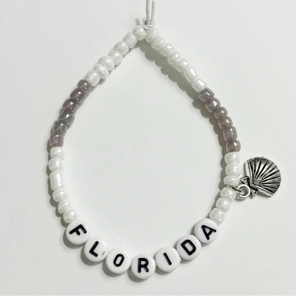 Taylor Swift Eras Tour Friendship Bracelet TTPD Florida w/ Charm - Picture 1 of 1